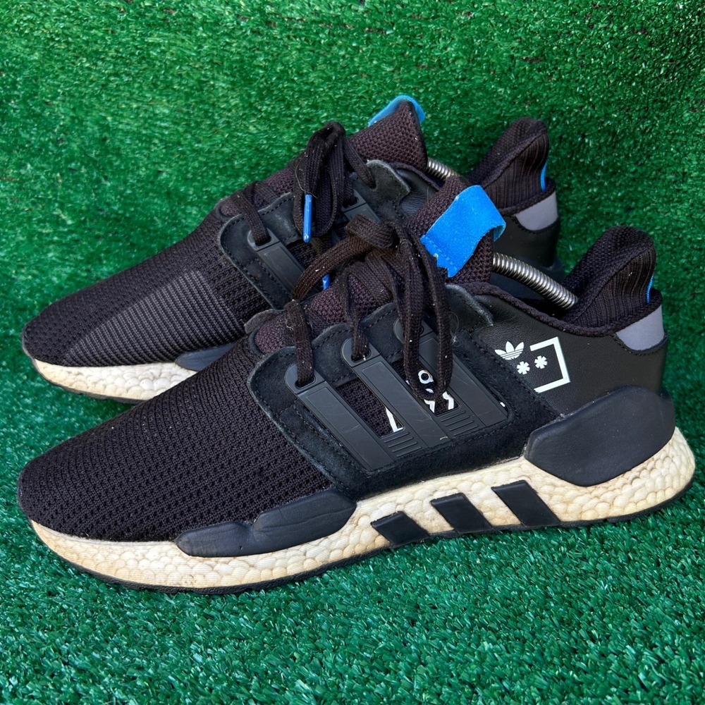 Adidas EQT Support 91/18 Black Blue Boost Sneakers D97061 Mens 10.5